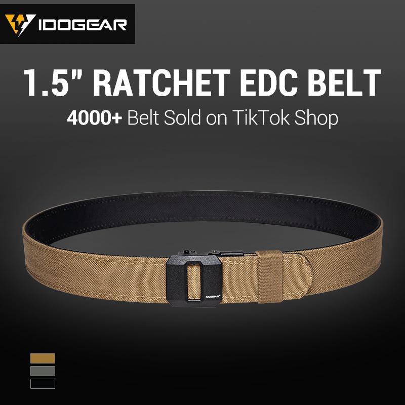 IDOGEAR Men's EDC 1.5" Ratchet Nylon Belt for Various Trouser Styles CCW Belts 3430 SpringStatements