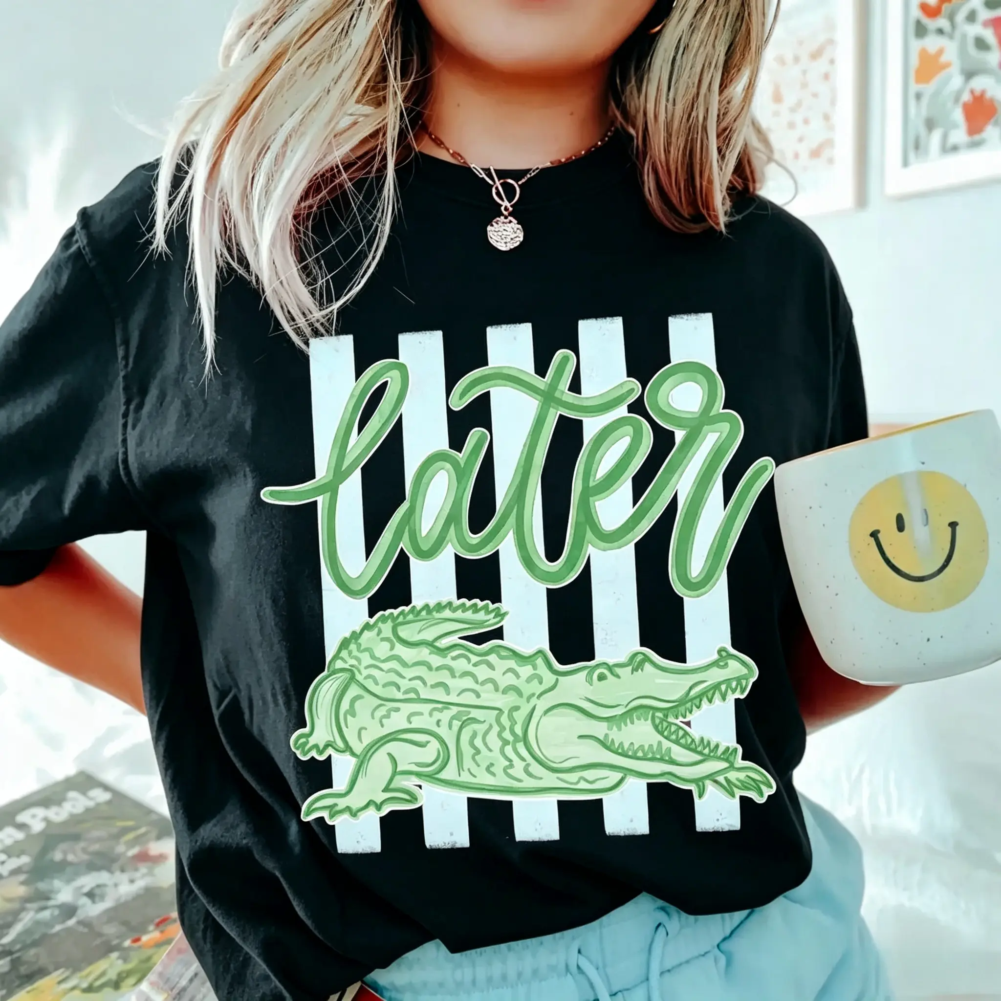 Later Gator Shirt - See You Later Alligator Tshirt - Trendy Vacation T-shirt - Crocodile Graphic Funny Quote Beach Summer Tee