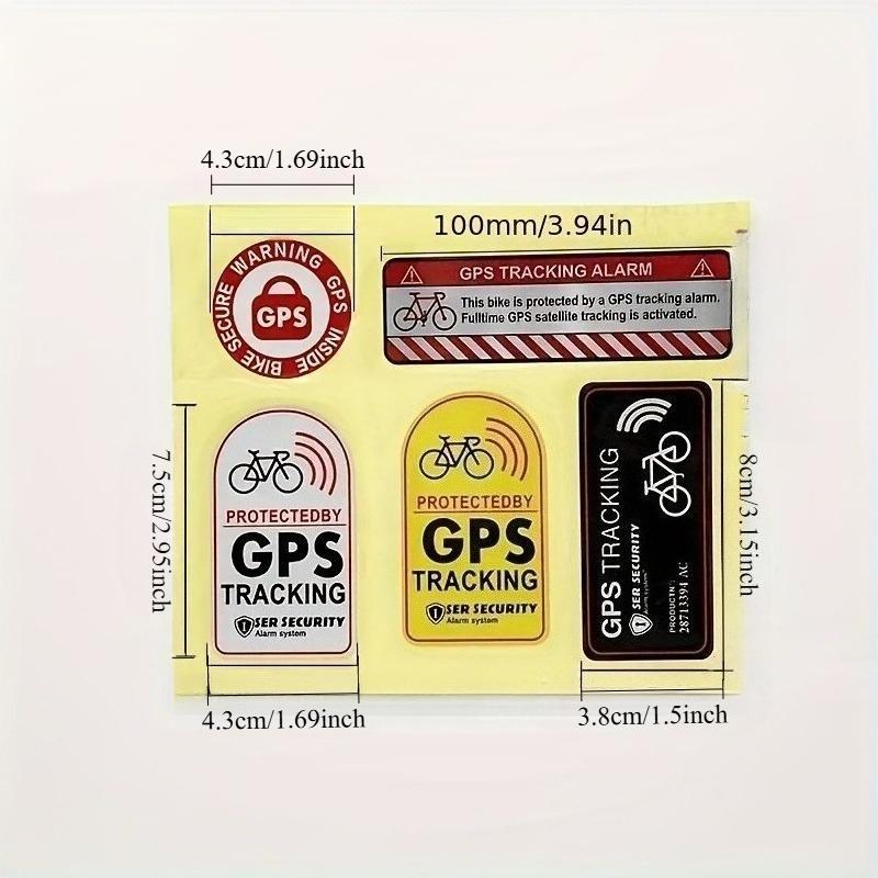 Tracking Security Sticker for Bikes: Advanced Hidden Tracker with High Visibility Reflective Design for 24/7 Protection Against Theft