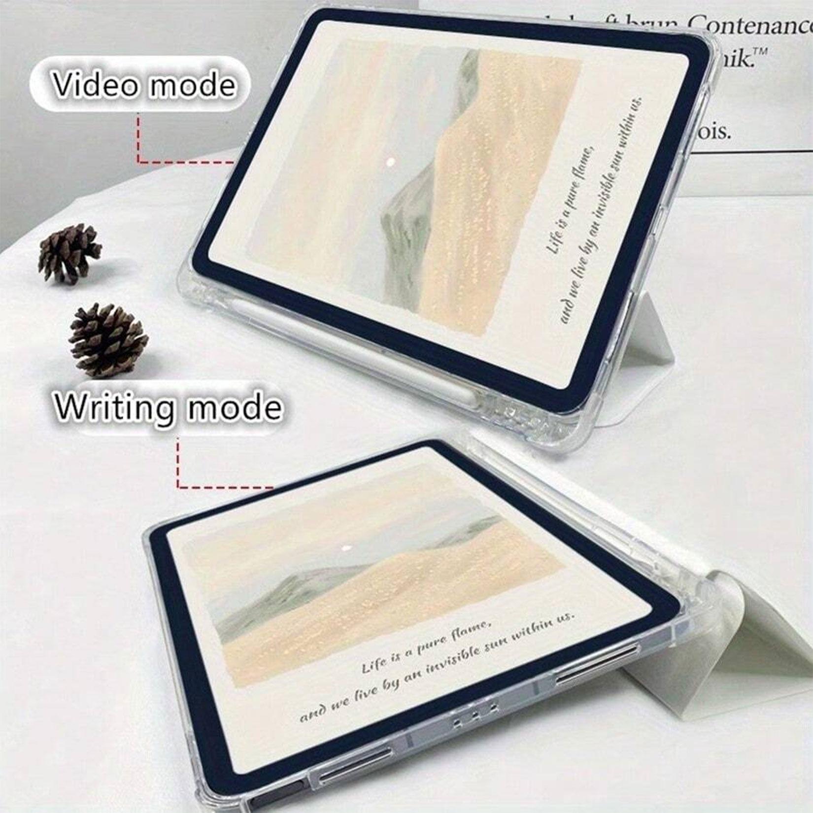 TPU iPad Protective Casing with Stylish Bow-Hearts Pattern, Auto Sleep-Wake Function, iPad Series Compatibility - Tablet Protect Cover, Ideal Gift for Loved Ones