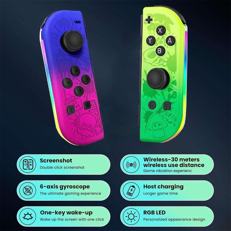 Wireless Controller for Switch/lite/oled Console, DualVibration Function Replacement Parts, Wake-Up SwitchButton Design, Gamer‘s Gifts