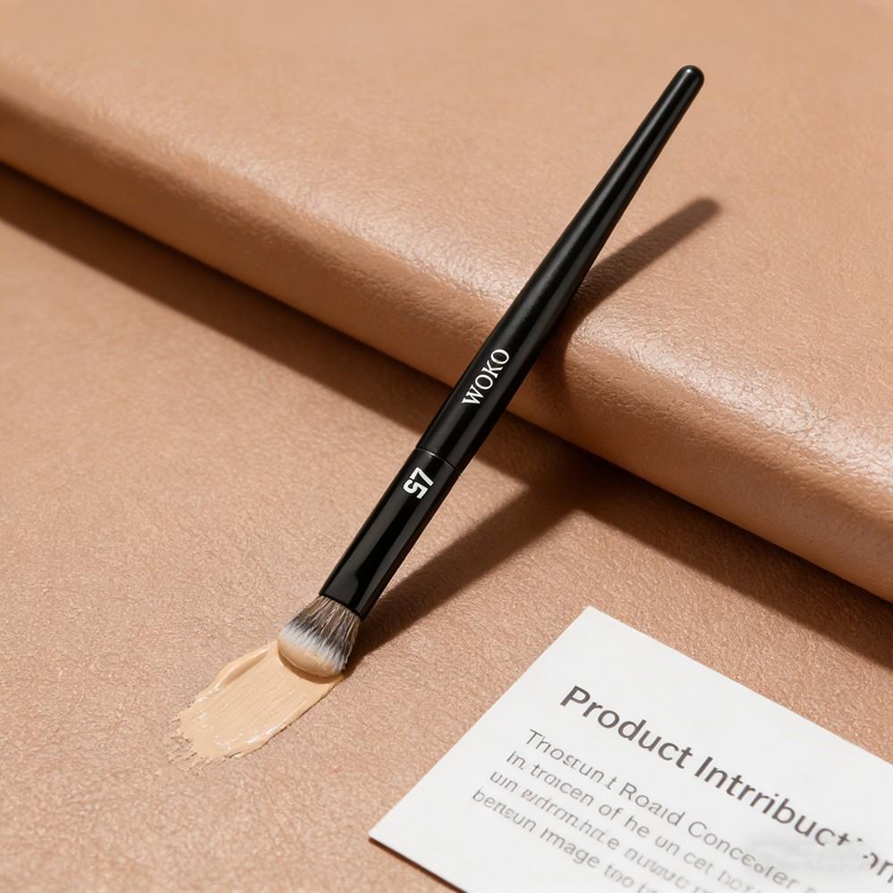 57 Round Head Concealer Makeup Brush, Face Concealer Liquid Blending Brush, Circular Buffing Motions, Blend and Cover Imperfections