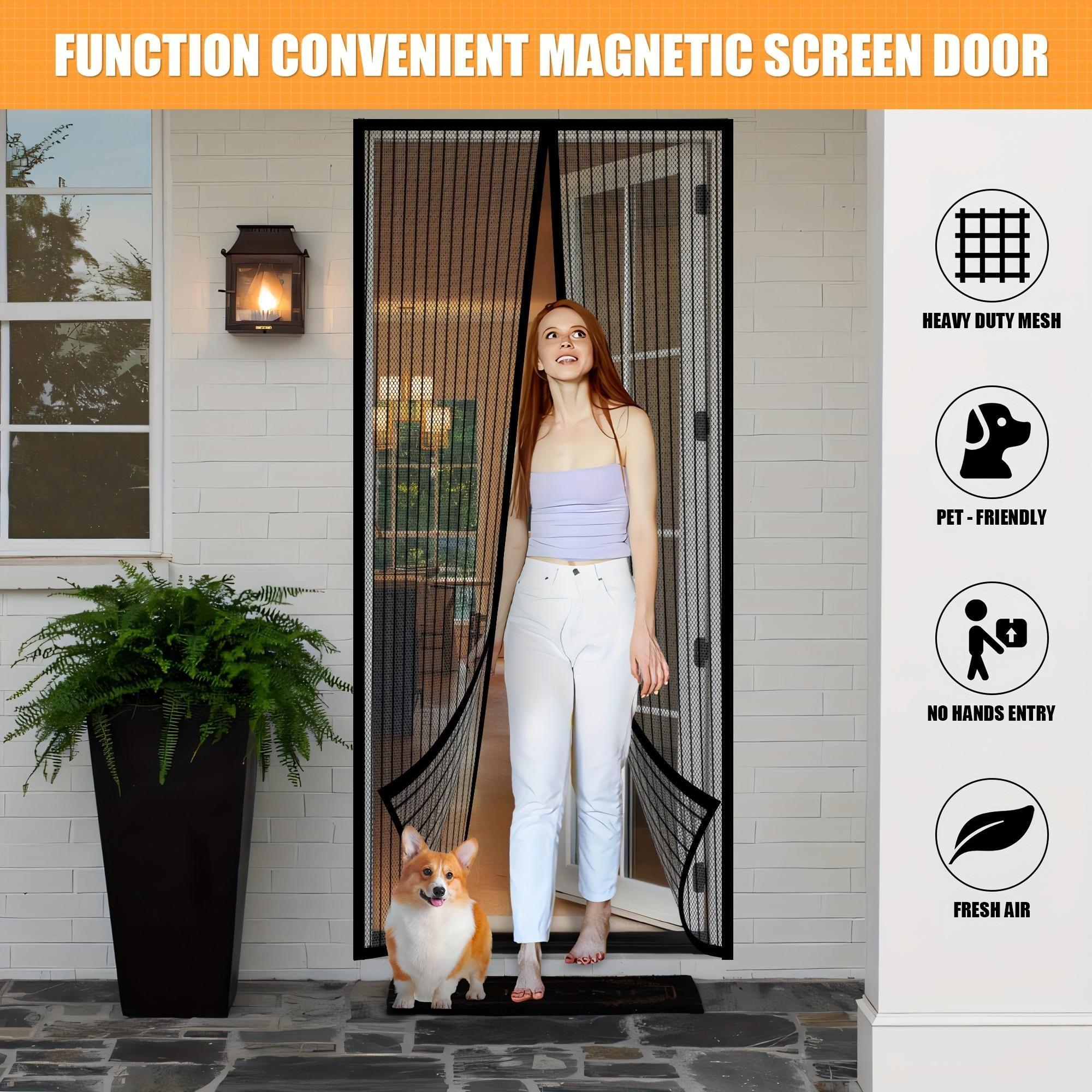 Self-Sealing Heavy-Duty Mesh Partition, Screen Door, Hands-Free Design, Bug-Proof , Pet & Kid Friendly, Available in Two Sizes Self-Sealing Heavy-Duty Mesh Partition, Screen Door, Hands-Free Design, Bug-Proof , Pet & Kid Friendly, Available in Two Sizes