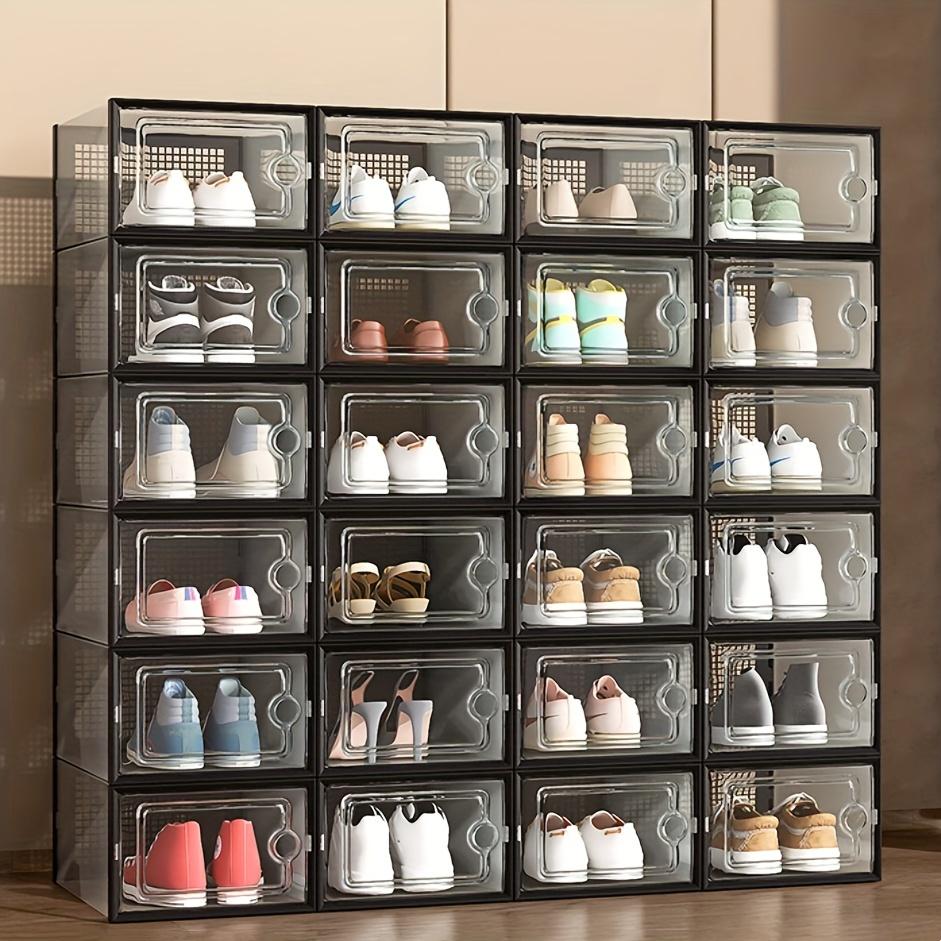 12/24-piece high-value transparent shoe box | Stacking does not occupy an area