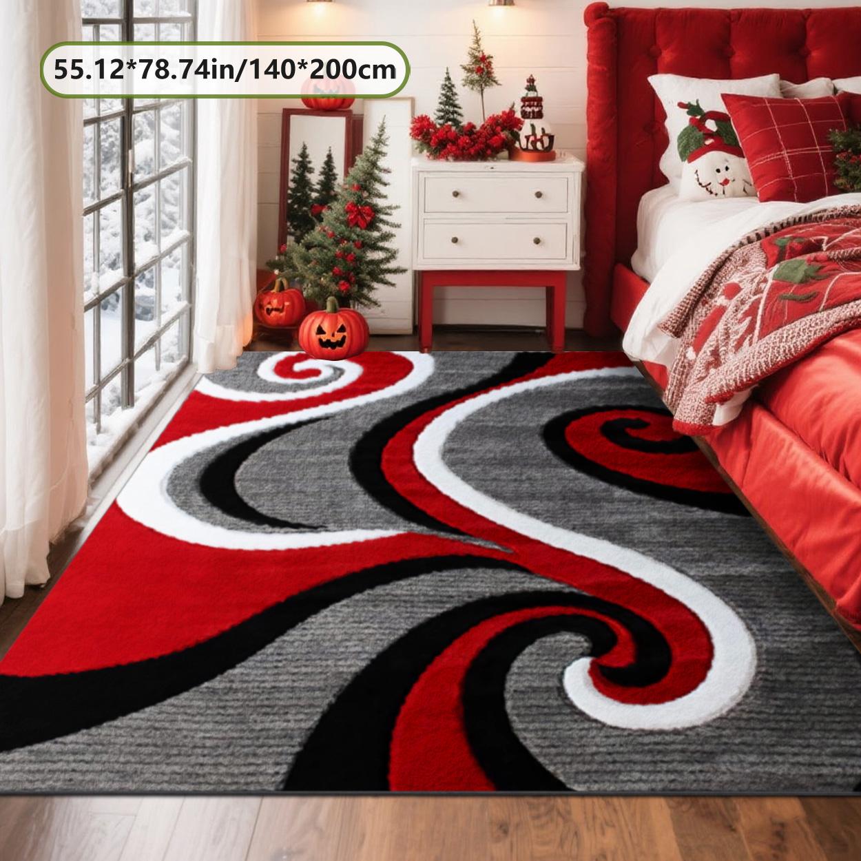 Velvet soft and comfortable patterned printed carpet, Geometric Graphic Rug, suitable for multiple scenarios, available in various sizes, soft and non-shedding