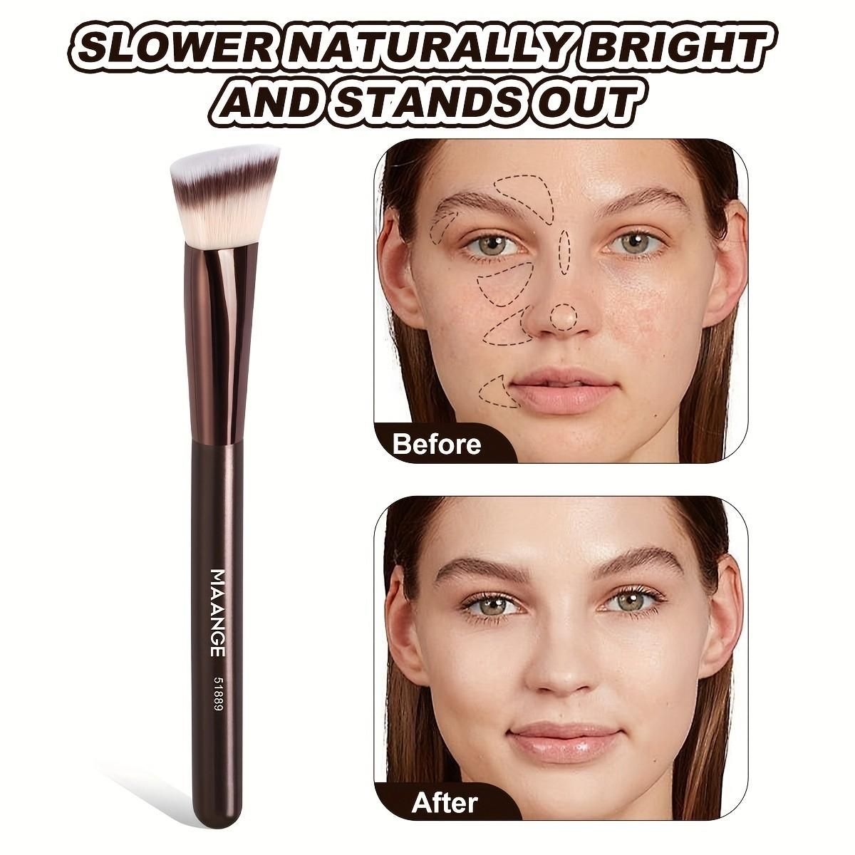 Maange 17-Piece Makeup Brush Set with 16 Brushes + Cosmetic Bag, Foundation Brush, Concealer Brush, Blush Brush, Eyeliner Brush