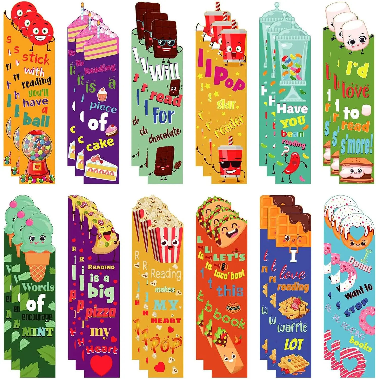 36 count Scented Scratch and Sniff Bookmarks for , 12 Styles