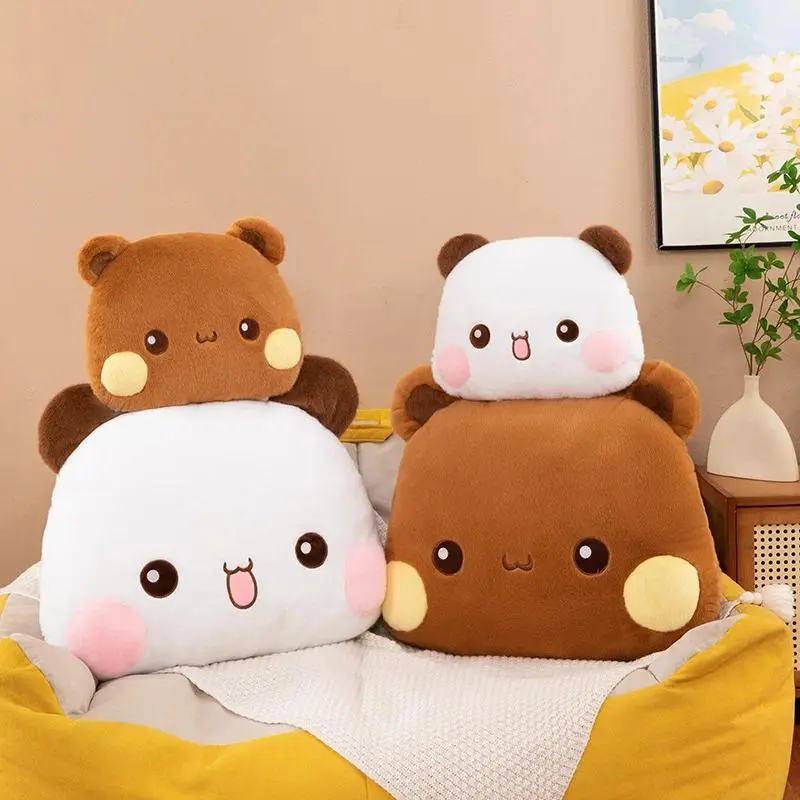 Cute Bubu Dudu Plush Pillow Yier Panda Bear Dolls Lovely Cartoon Stuffed Soft Plushies Car Cushion Sofa Pillows Home Decoration