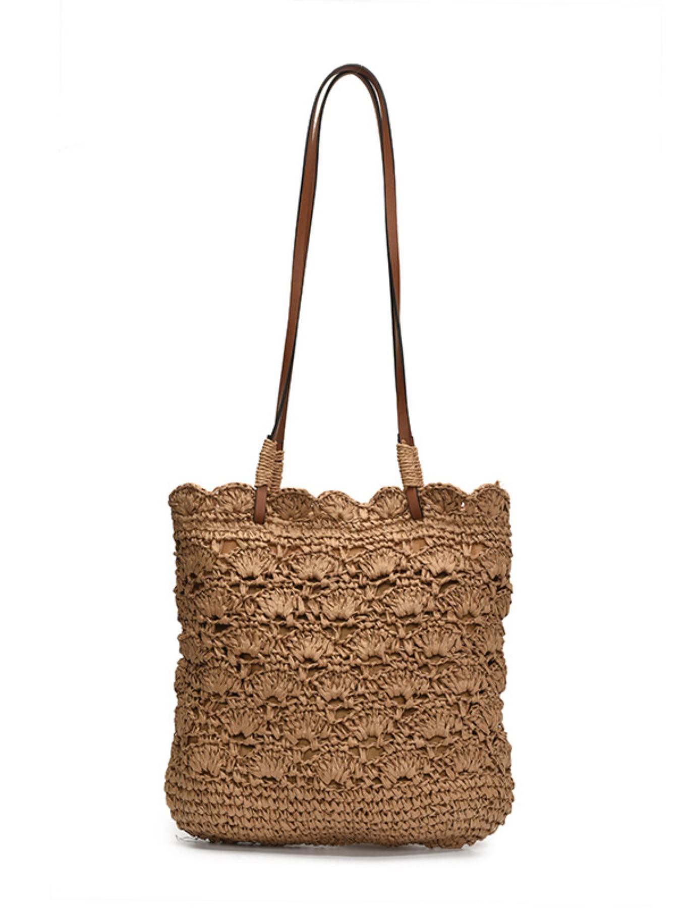 2026 New Spring Fashion Crossbody Basket Bag for Women, Boho Handbag, Straw Weave Beach Bag, Perfect for Vacation and Casual Wear