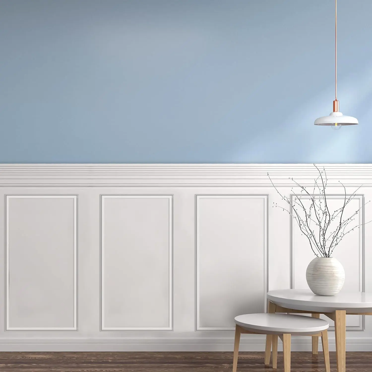 Accent Wall Molding Kit Premade Panel,3set,12x24in | Wainscoting Panels, Peel and Stick, Wall Moulding, , White, Pre Cut Picture Frame Trim, for Walls  Decoration