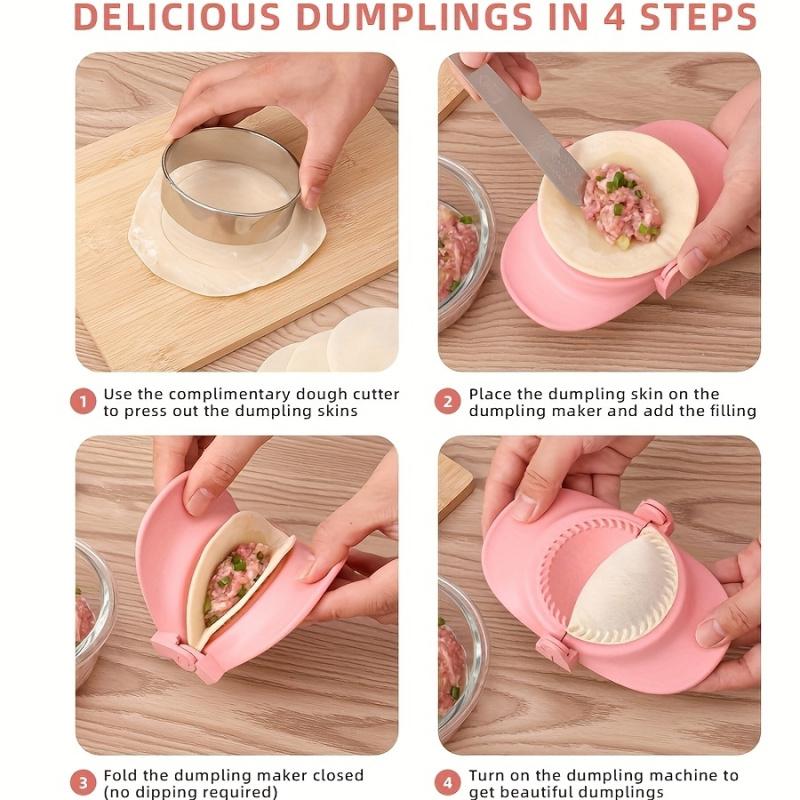 2pcs Dumpling Maker Tool Set, Round Cutter & Dumpling Press Mold, Creative DIY Kitchen Gadget, Dough Press Tool, Perfect Christmas Gift