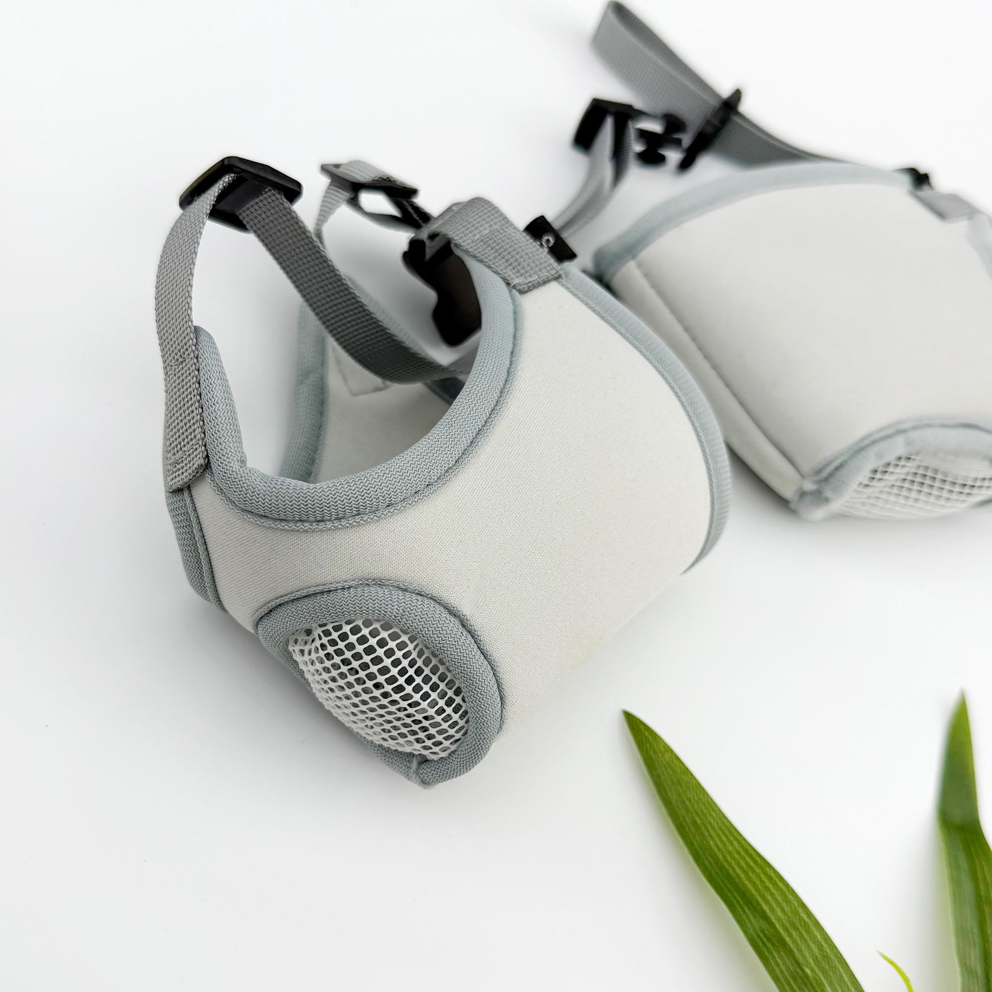 Pet Dog Mouth Guard, Adjustable Mesh Breathable Puppy Bite Prevention Collar, Anti-Chewing & Swallowing Safety Gear for Dogs