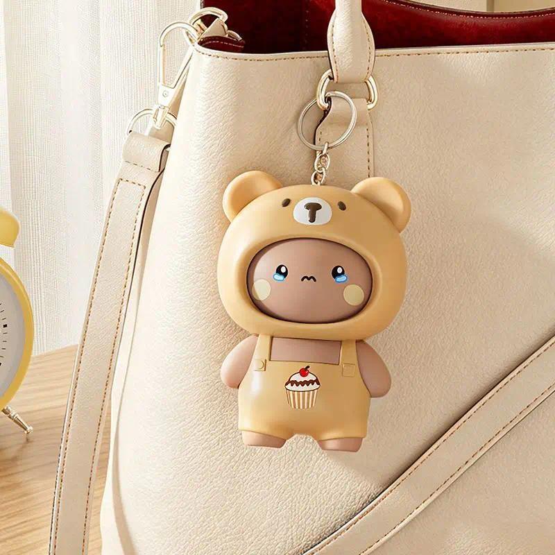 Original Bubu Dudu Change Face Figure Toy Keychain Pendant Doll Panda Bear Anime Figures Ornament Bag Decoration Gift