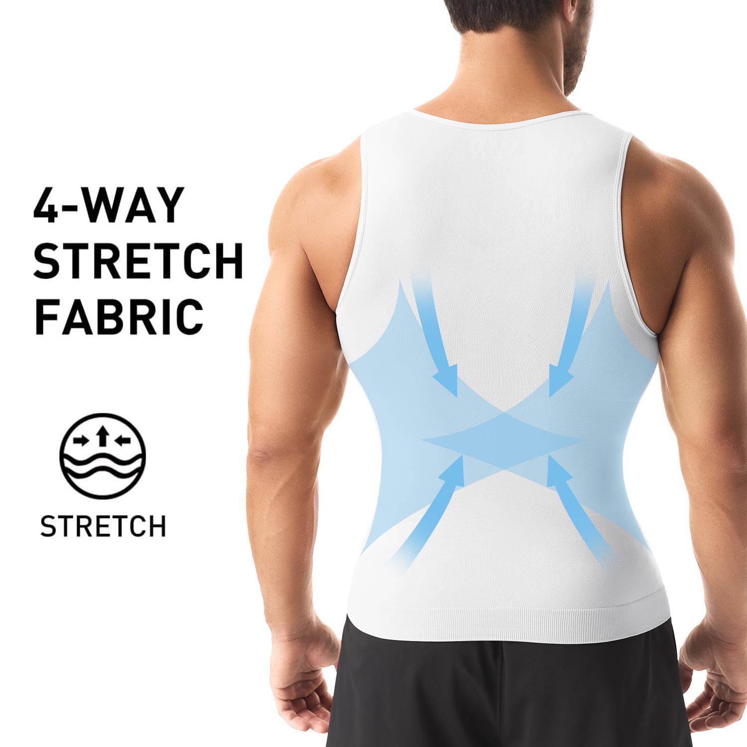 1/2/3/4 Pack Menswear Compression Shirt Tummy Control Workout Tank Tops Shapewear Body Shaper Breathable Elastic Lightweight Soft Stretchy Shirt Suits Fabric Clothes Athletic Activewear