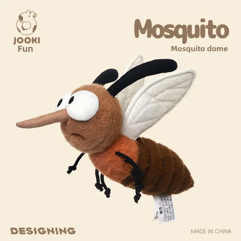 Cute Duoduo Mu Mosquito-Theme Stuffed Plush Doll, Fluffy-Look Bug Hug Pillow, Soft Sleeping Companion, Novelty Insect Toy, Home Ornament, Ideal Birthday Present for Girls