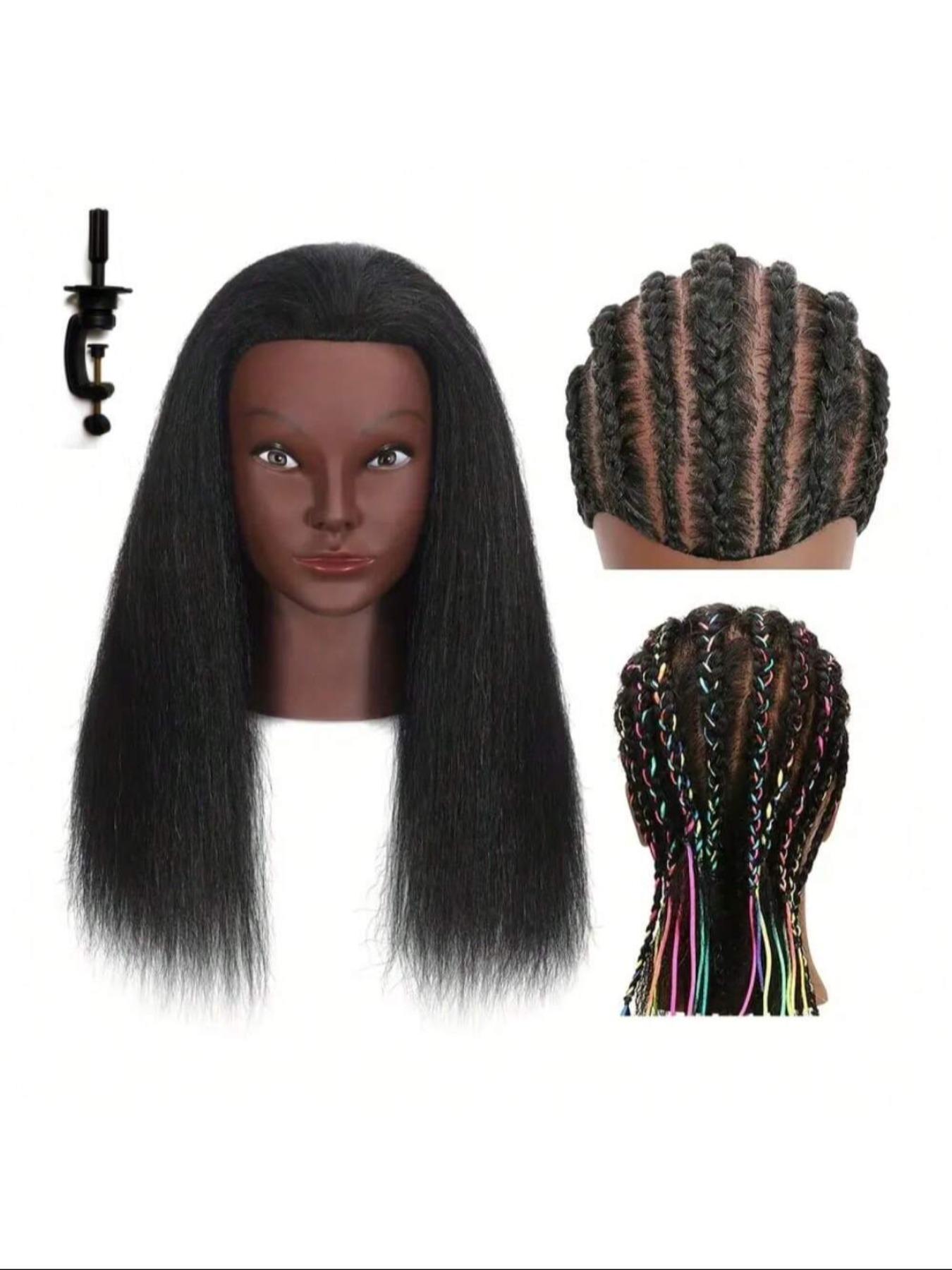 16 Inch Wig Mannequin Head Training with Holder, Mannequin Head Stand, 1 Piece Professional Hairdresser Head for Women & Men, Simple Body Model for Women Hairstyling Training