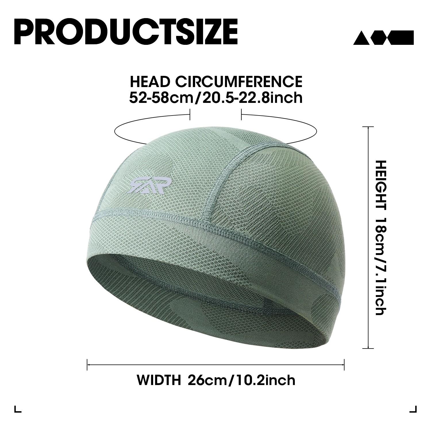 SHINEMEOTH Breathable Mesh Cycling Hat, Non-Fade Cationic Helmet Liner, Moisture Wicking Anti-Slip Skull Cap