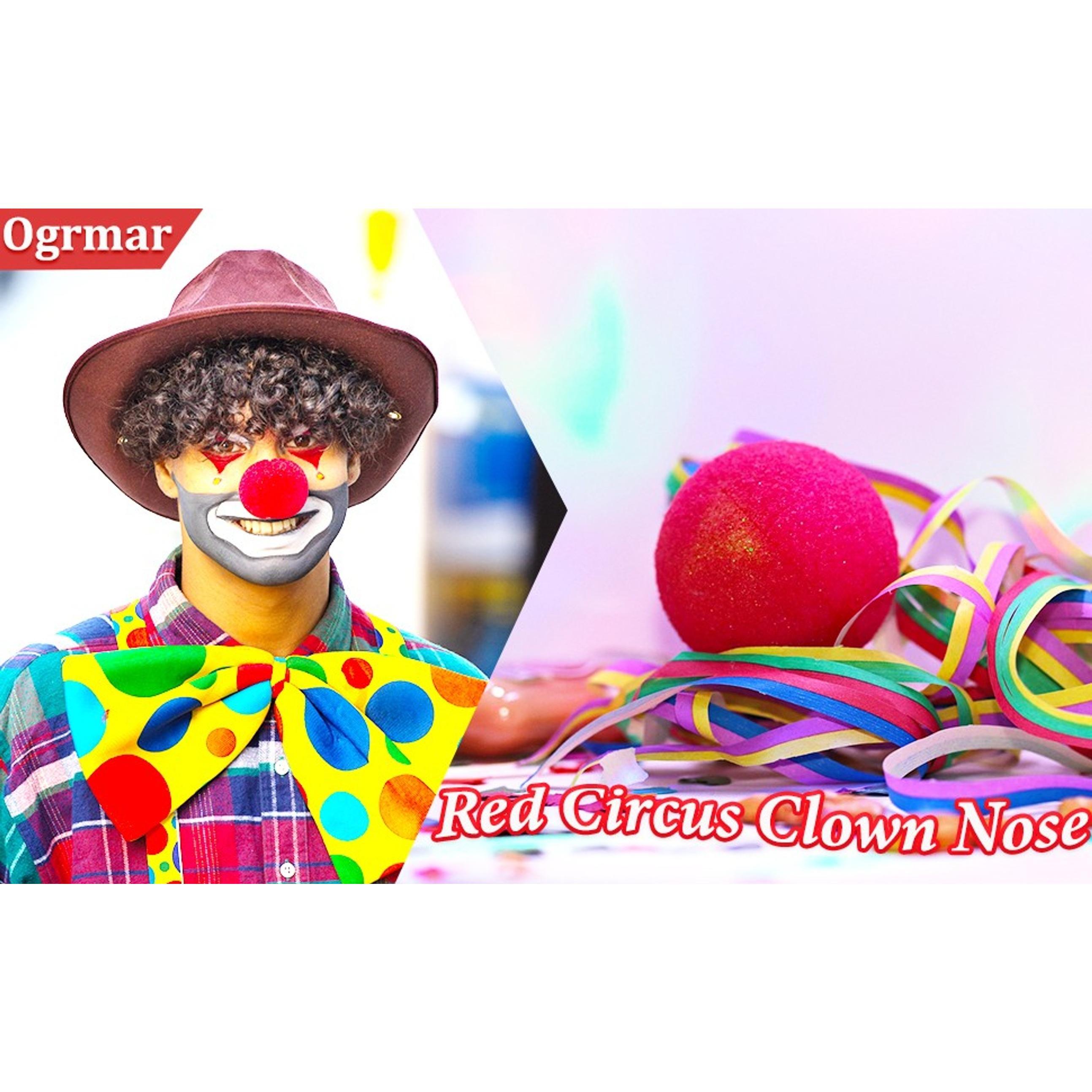 25PCS Red Circus Clown Nose Christmas Costume Party Cosplay Decor | Red Clown Nose, Clown Accessories, Soft Sponge Material, Perfect for Parties, Halloween, Costumes, Dress-Up & Fun EventsGift