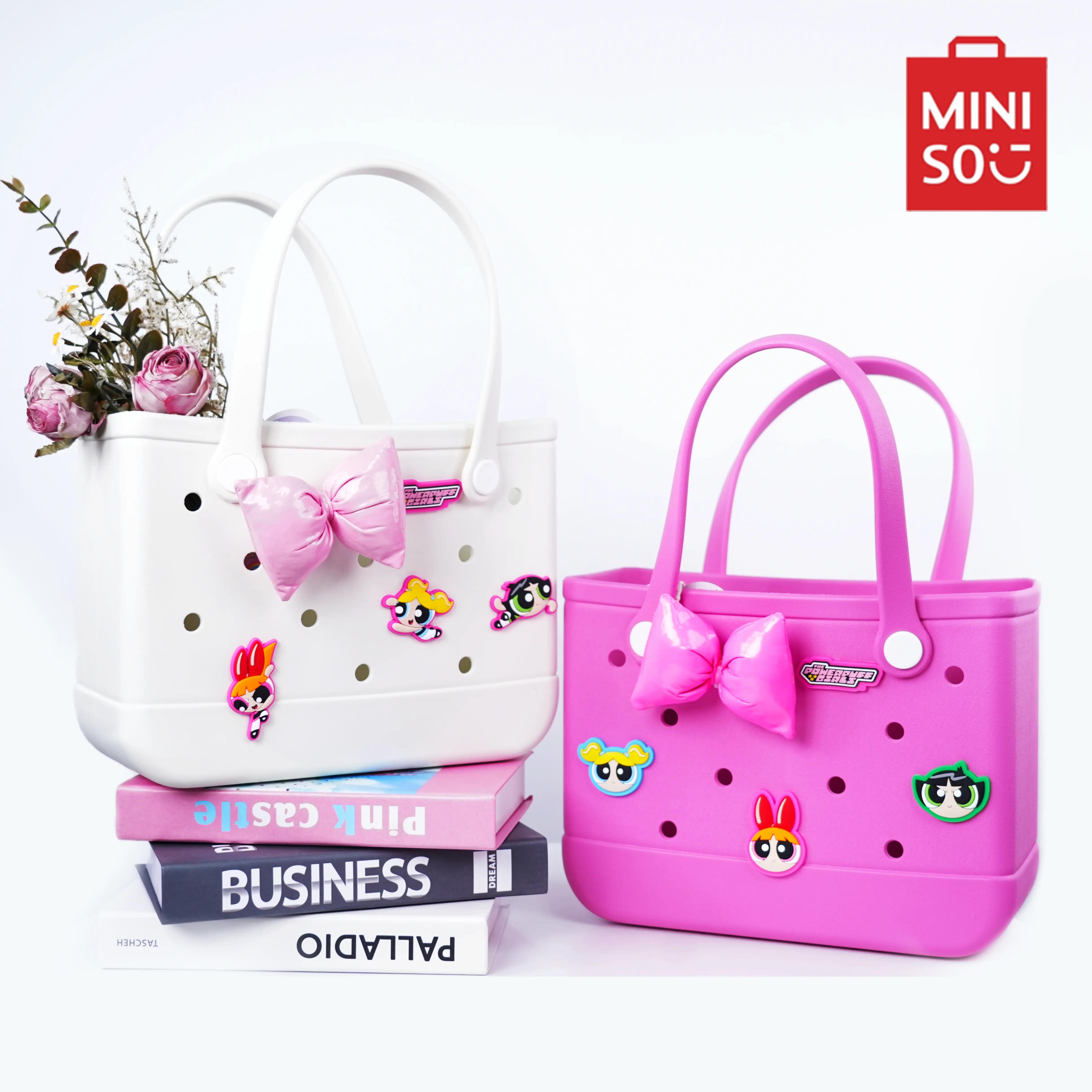 【Easter Gift basket】POWERPUFF GIRLS Easter Egg Hunt Bag with Handle Stylish Tote Bag Easter Gift Basket For Kids Teenagers Outdoor Picnic Party#Summervibes, Back To School