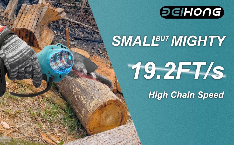 21V Cordless Mini Chainsaw 6-Inch - Compact Handheld Electric Chain Saw with 2 Batteries  Security Lock for Efficient Wood Cutting, Tree Trimming, and Pruning - Trending Christmas Gifts and New Year Gift Ideas Power Tools Tool Kit