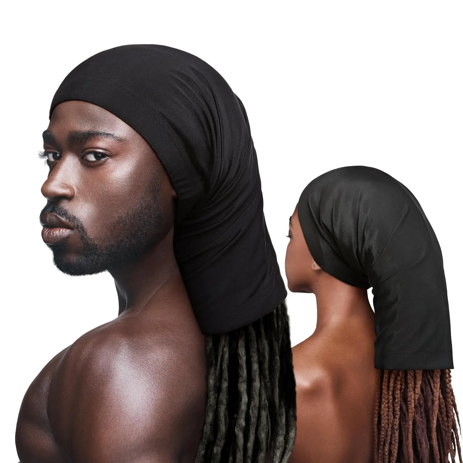 Dreadlock Tube Premium Silky Spandex Hair Protection Sleeve, Extra-Wide Loc Soc Sleep Cap for Braids, Stretchable Anti-Breakage Active Headband