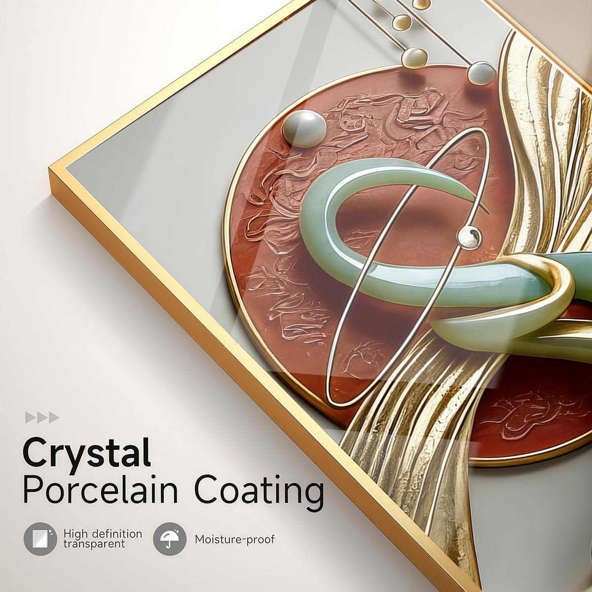 3 Counts Aluminum Alloy Framed Painting, Abstract Jade And Gold Art Sculpture Pictures, Home Decoration For Living Room, Bedroom, Office, Restaurant, Hallway Wall Decor, Odorless Print Artwork, Luxury Perfect Gift For Friends And Family