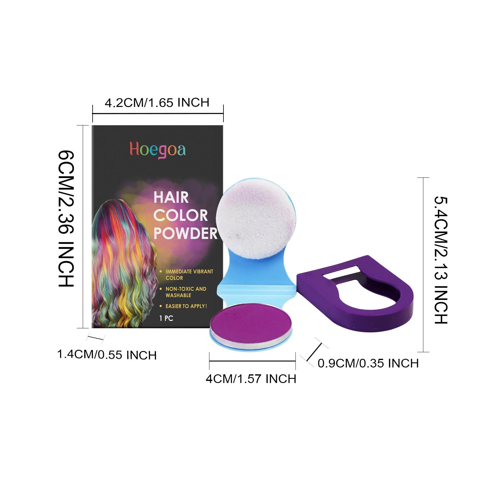 Hoegoa Hair Dye Powder, Temporary Hair Color Stick, Covers Hair, Dreamy, Stage Makeup, No Damage, Easy Wash, Portable, Long-Lasting