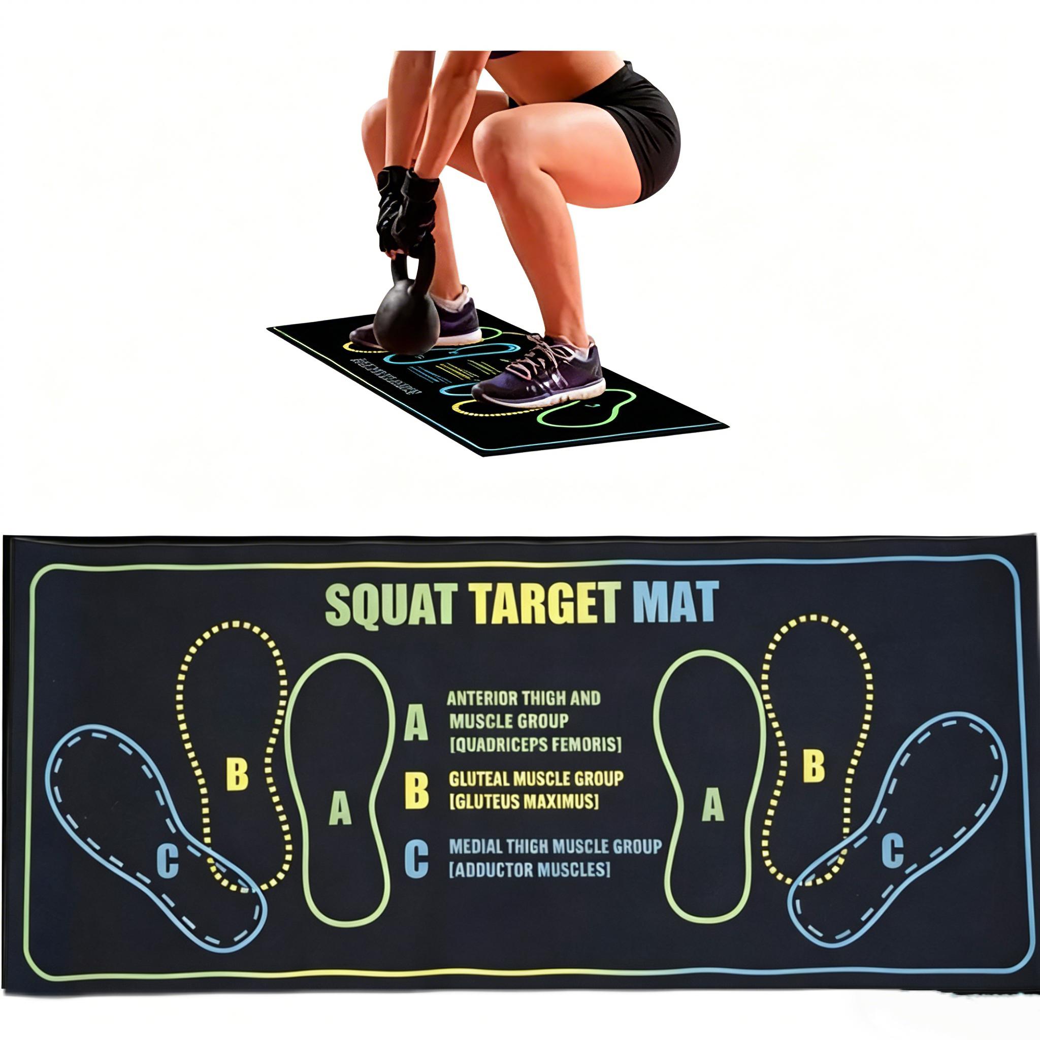 Pilates Squat Guide  with ft Position Markers, Professional Lightweight Non-Slip Training  for Home Gym, Travel high jump mat anti-slip fitness workout accessory