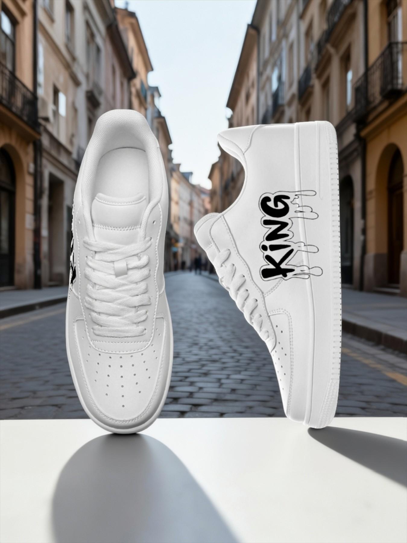 Customizable Retro Style Sneakers, Casual Board Shoes for Men, Unique Design Low Top Athletic Footwear, Comfortable Daily Wear