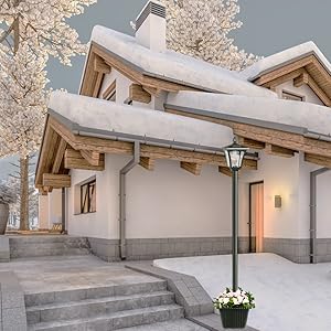 65" Solar Lamp Post Light with Planter, Glass 60 Lumens Solar Garden Lights Outdoor Waterproof Solar Pole Lights Patio Decor, Warm White