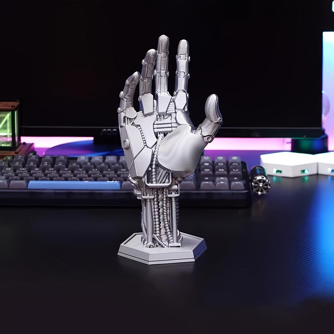 1PC Cyberpunk 3D Printed Game Controller Stand 🕹️ - Adjustable ABS Desk Organizer for Controllers/Phones, Multi-Functional Gamer Accessory, Aesthetic, Black Friday Deal: Ideal Halloween & Back-to-School Gift 🎁