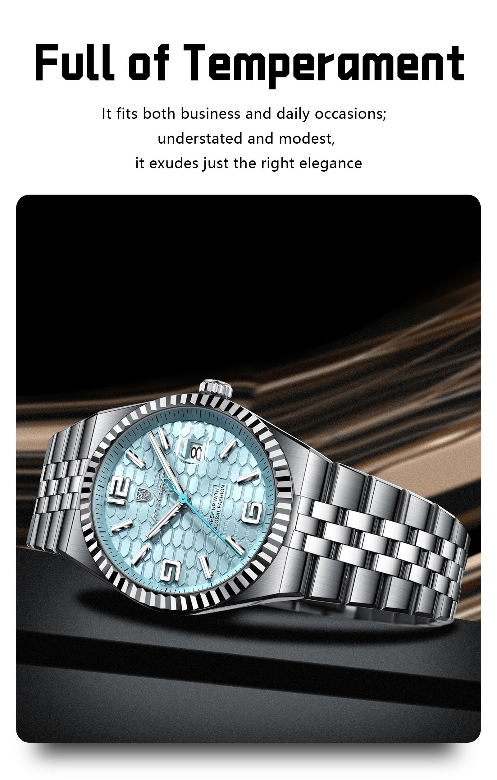 Poedagar original high-quality men's watch, waterproof, luminous, date, luxury, stainless steel quartz watch, men's watch, Modern Fashionable Wristwatch, Business Fashion Watches Poedagar original high-quality men's watch, waterproof, luminous, date, luxury, stainless steel quartz watch, men's watch, Modern Fashionable Wristwatch, Business Fashion Watches