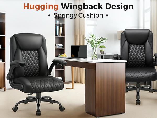 COMHOMA Leather Office Chair Ergonomic Computer Gaming Chair with Comfy Back Support, Executive Mid-Back,Small Gmaing Chair with Adjustable Armrests, for Short People Use, Rolling Swivel for Adults