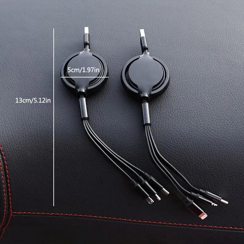 3-In-1 Charging Cable, Multi USB Port, Type-C & Micro USB, Compatible with Kia Models, Durable Design, Ideal for Daily Use