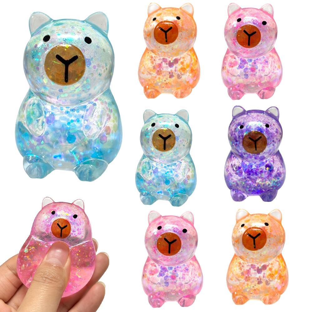 1/3/6 Counts Sensory Stress-Relief Toys, Sparkly Porcupine Squeeze Ball (Random Colors), Birthday Party Gifts, Cute Malt-Filled Elastic Toy, Kawaii Squishies