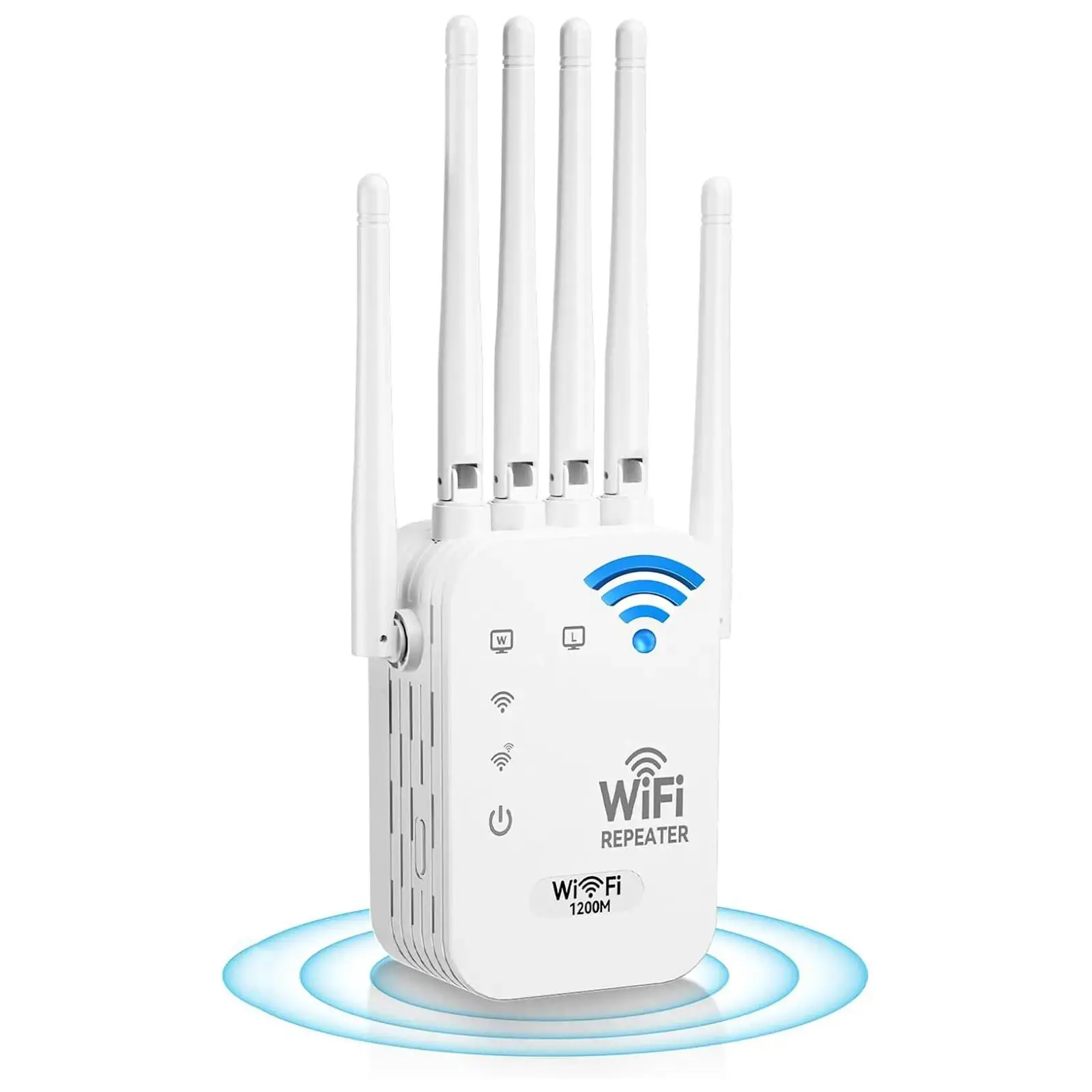 WiFi Extender 2026 6-Antenna Strong Signal, 1200Mbps Dual Band (2.4GHz) Booster, Wide Signal Coverage,Wireless Remote Amplifier, Ideal for Home Studios, Remote Workspaces, computer,Deals For You Days