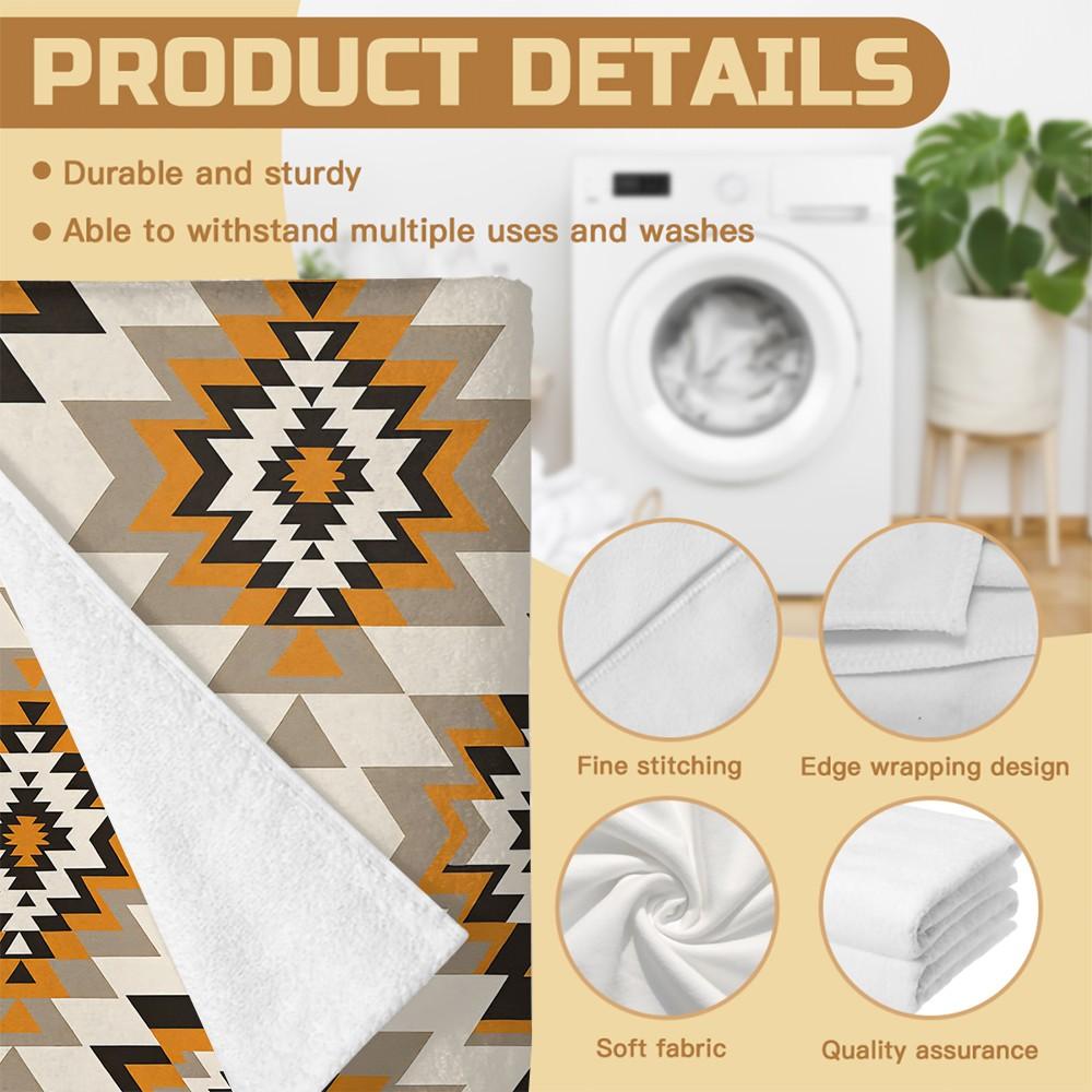 Southwestern/Boho/Aztec Geometric Digital Print Beach Towel, Quick Dry Pool Towel, Ideal for Camping & Bath, Perfect Gift for Beach Pool & Vacation Goers