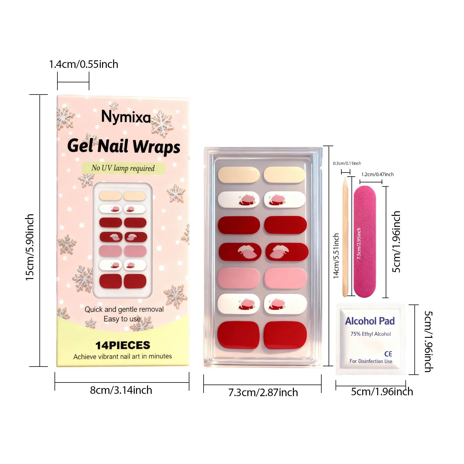 Nymixa Soft Gel nail Sticker Set DIY Creative Colorful Decorative fashionable mixed color Convenient nail stickers