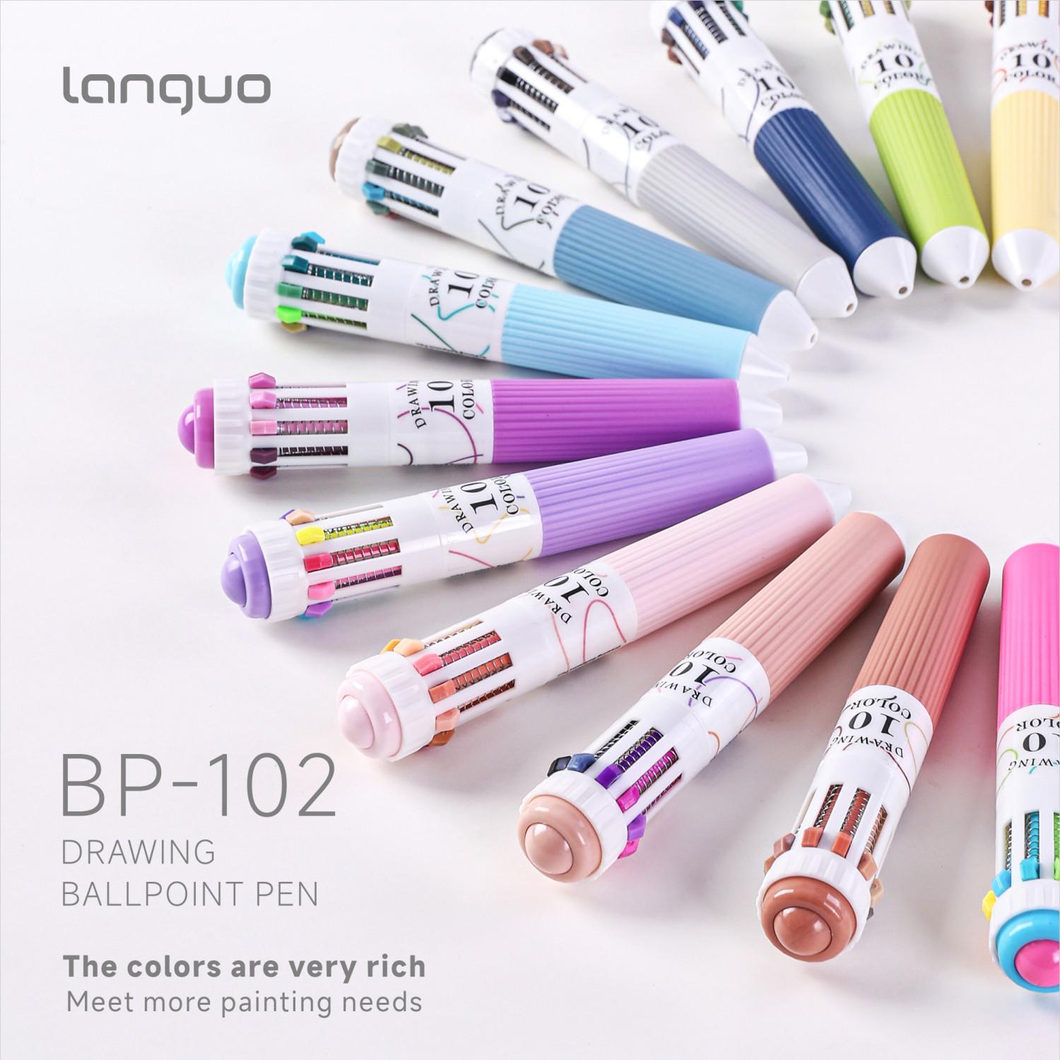 28/60/120 Colors Multicolor Ballpoint Pen Set 0.8mm, 10-in-1 Colored Pens Fine Point Retractable Ballpoint Pens for Office School Supplies Students Gifts, 3/6/12 Pack