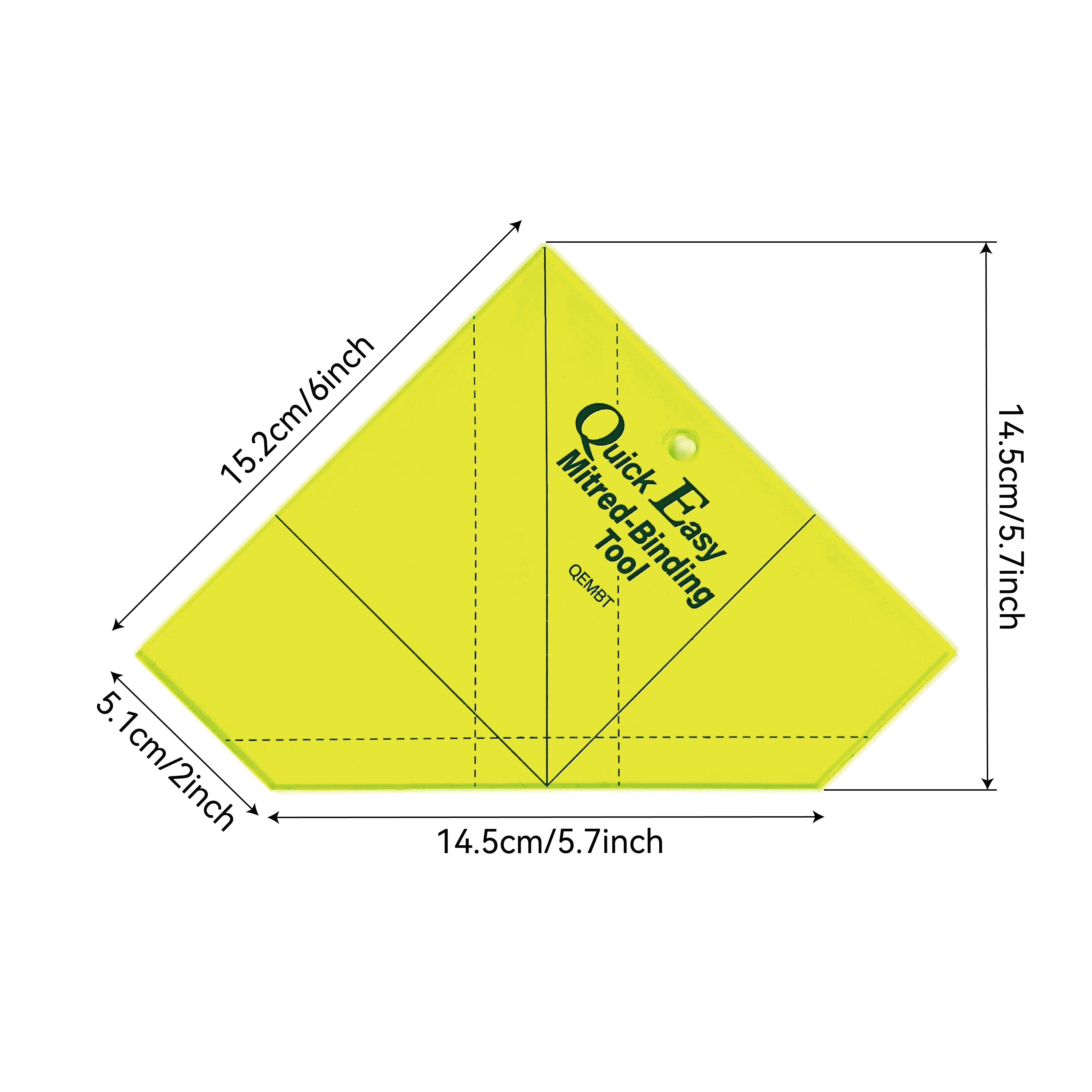 1pcs Pineapple Quilting Ruler, Acrylic Sewing Template, DIY Craft Tool, Multiple Sizes for Patchwork, Quilting, Bed Making, Fabric Crafting