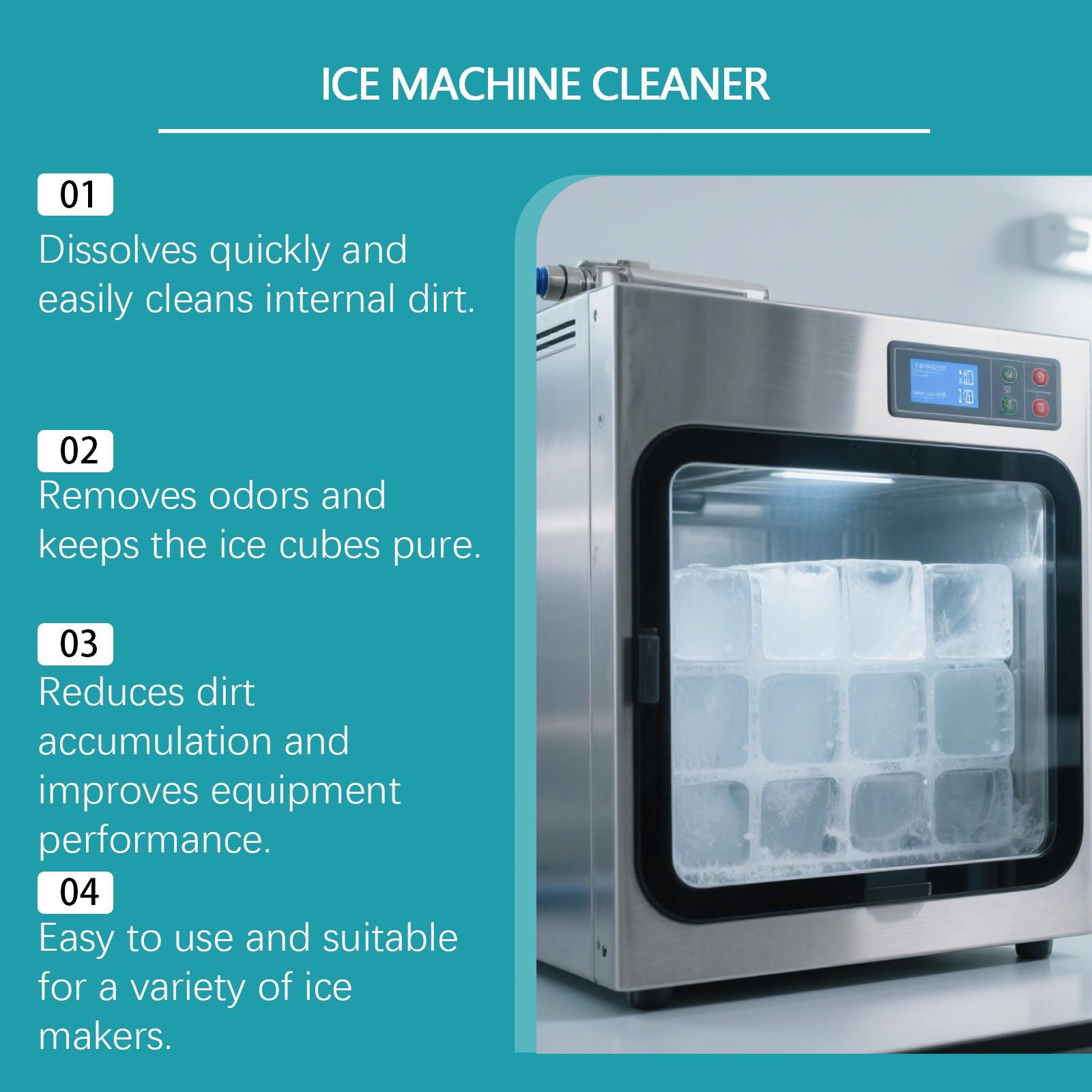 Ice Maker Cleaning Tablets (12pcs), Daily Home Ice Maker Cleaners, Stain Removal, Efficient Device Maintenance, Easy to Use, Portable Cleaner