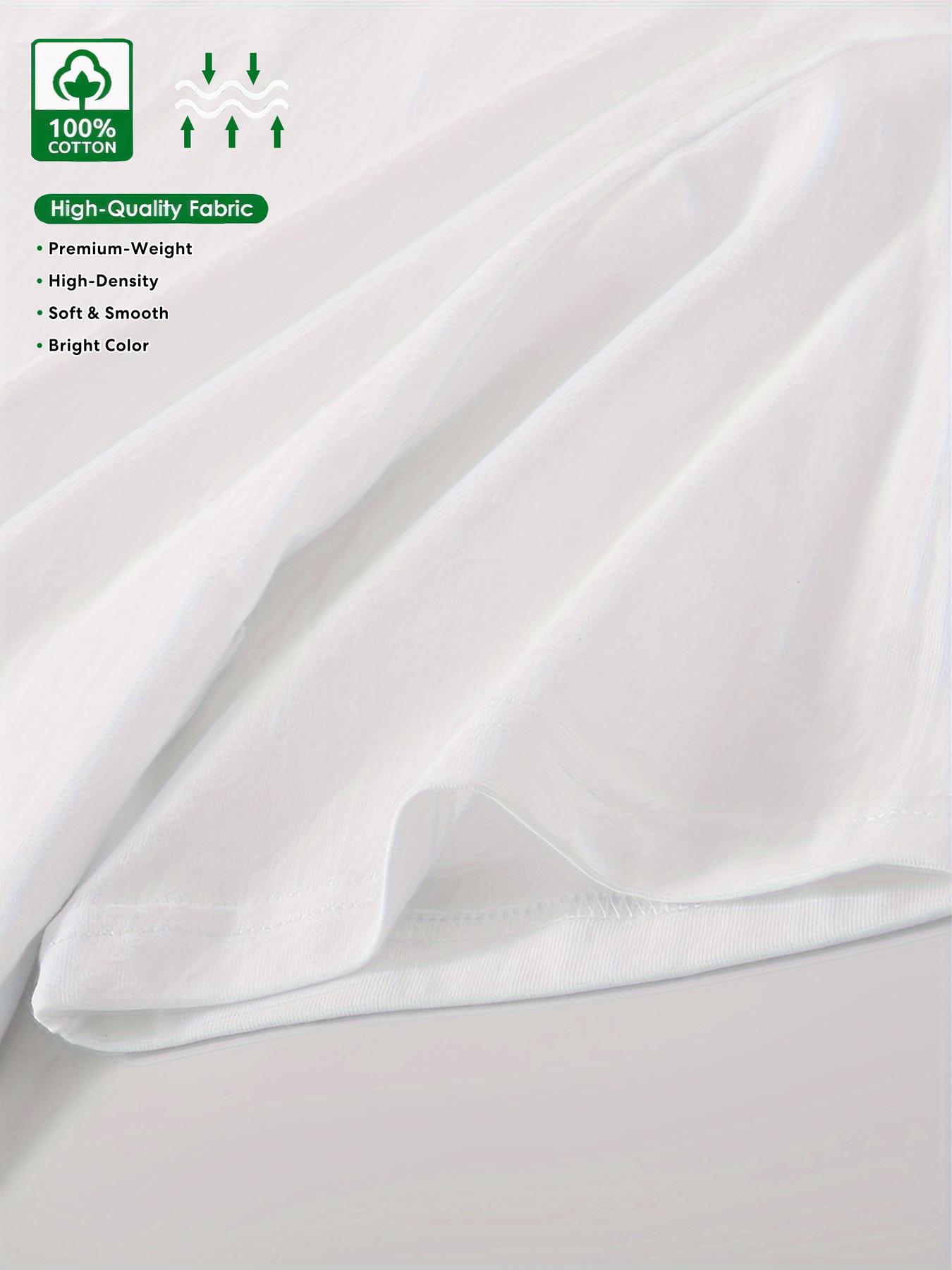 Men's pure cotton casual short-sleeved T-shirt, spring and summer style short-sleeved solid-color printed casual sports T-shirt, all-cotton home and outdoor comfortable and breathable round-neck T-shirt, suitable as a gift for men