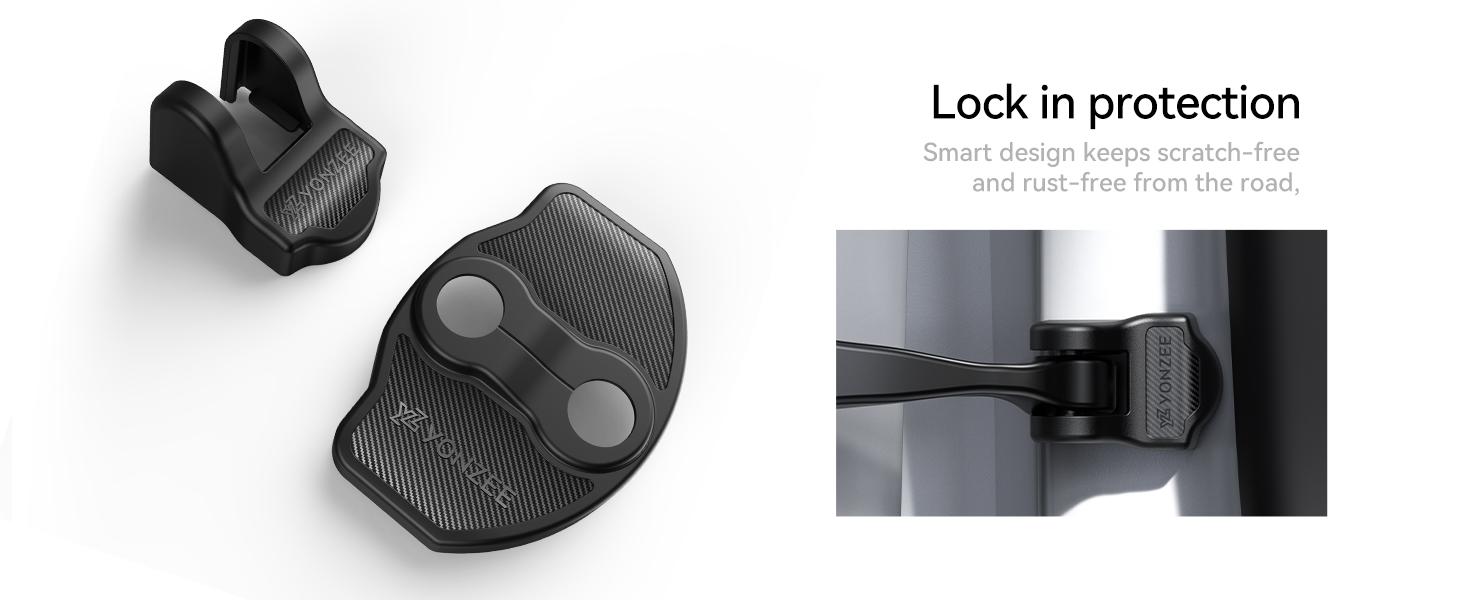 YONZEE Door Lock Cover for Tesla Model Y and Model 3 - Anti-Rattle and Rust Protection for 2020+ Model Y & 2017+ Model 3 (Includes Juniper & Highland)