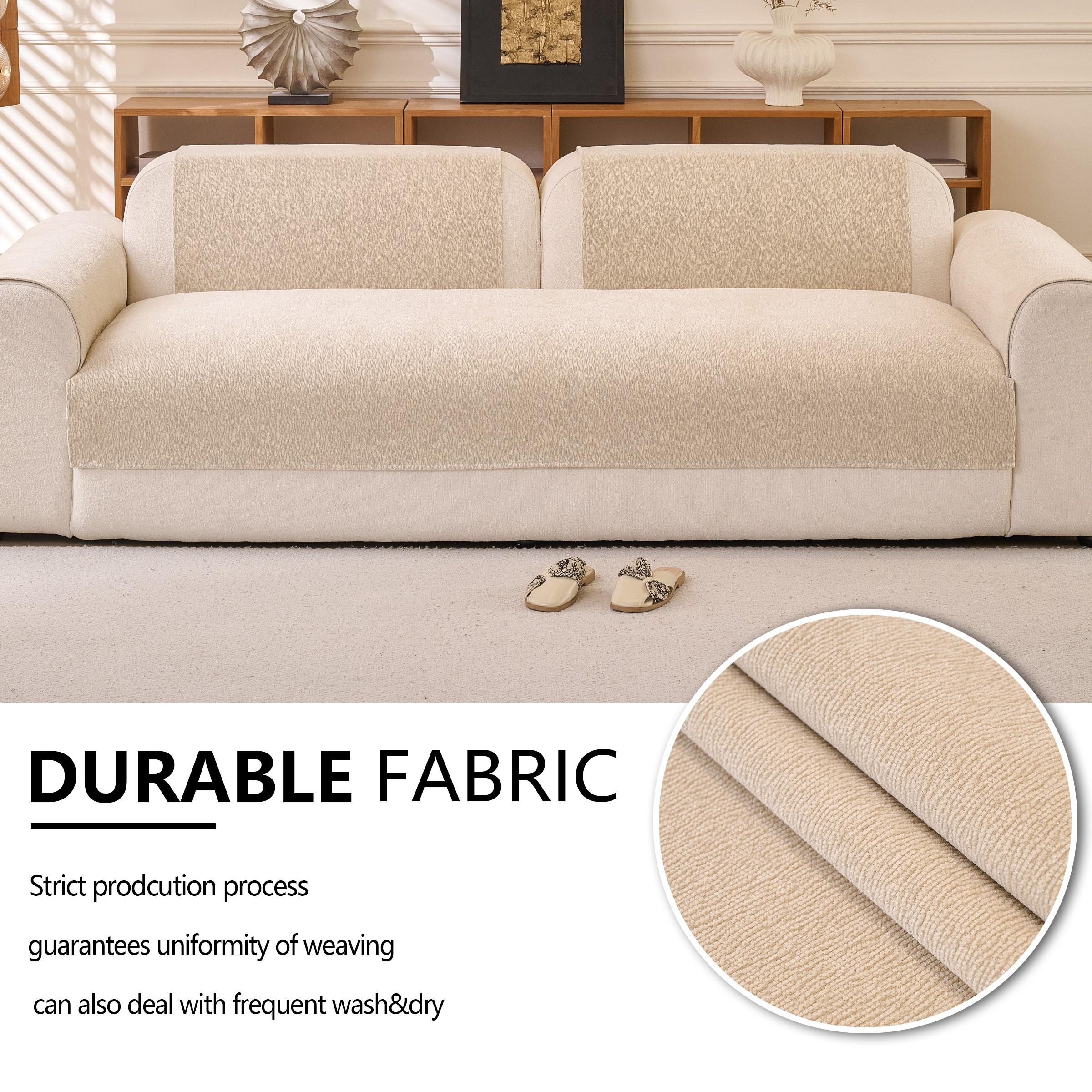 Modern Soft Chenille Sofa Protector, Scratch-Resistant, Non-Slip, Fits All Sofas, Pet-Friendly, Durable, Home Decor Essential