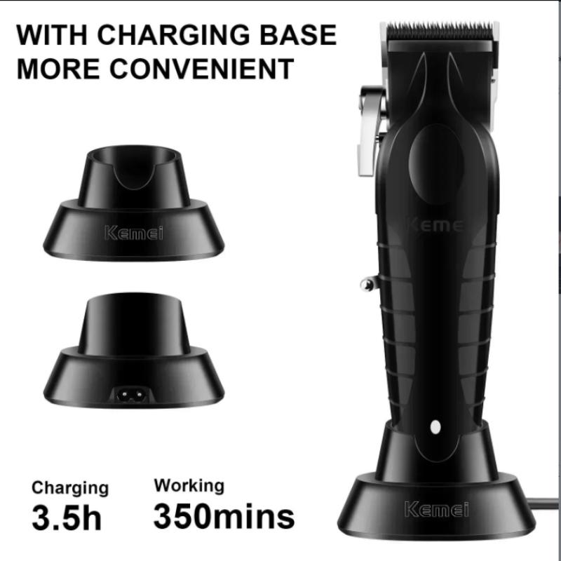 Professional Men's Electric Hair Clipper Kit Km-2296 & Km-2299, High-Quality Trimmer Set for Styling, Durable Design for Salon Use