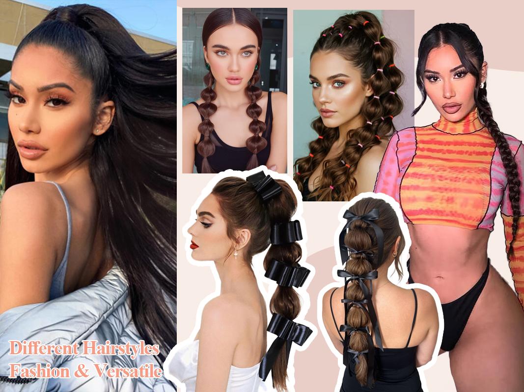 Fxmongyi 30 Inch Straight Ponytail Extensions Long Straight Claw Clip on Ponytail Natural Soft Clip in Hair Extension Synthetic Heat Resistant Hairpiece for Women