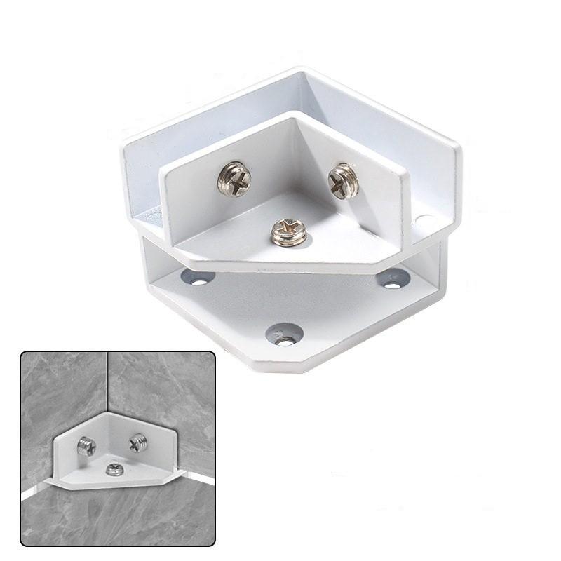 4pcs Adjustable 90-Degree Glass Clips Set, Ideal for Wine Cabinet, Display Rack, Custom Shelving, Secure Glass Panels at Bottom Corners