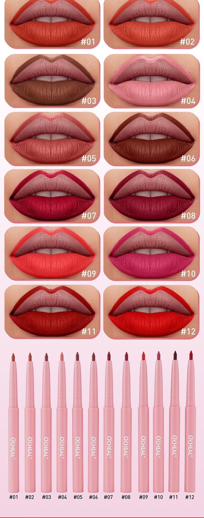 Sketch Lip Liner Pen, Define Full Lips, Natural Color, Matte Lipstick, Long-Lasting, Perfect for Daily Use, Enhance Your Smile
