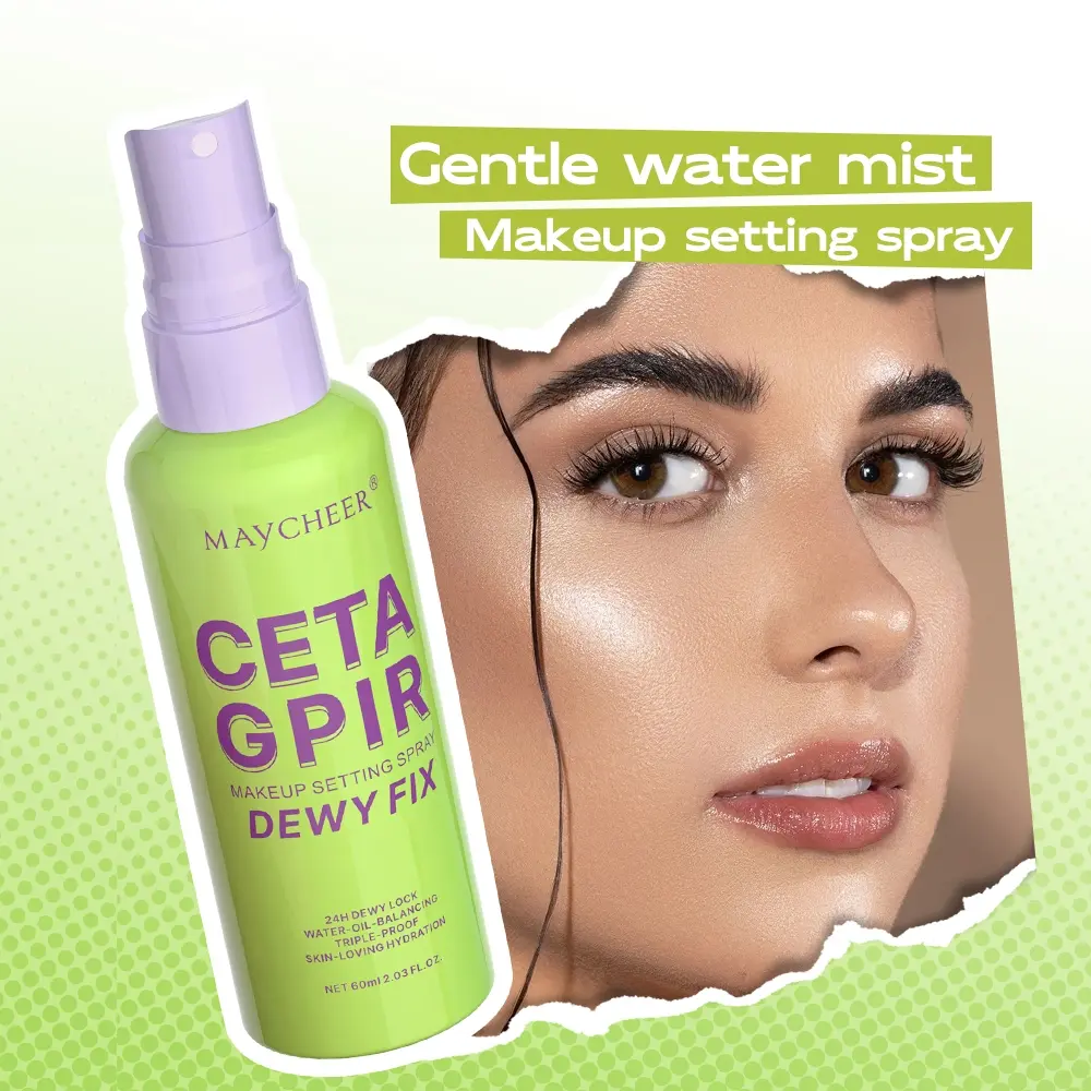Maycheering Get Grip Matte Water Gloss Setting Spray, Makeup Setting Mist, Makeup Fixing Spray - 2.03oz Waterproof Oil Control Moisturizing Setting Spray, Light Lasting Formula, Anti-smudge, All Day Lasting Setting for Sensitive Light Skin