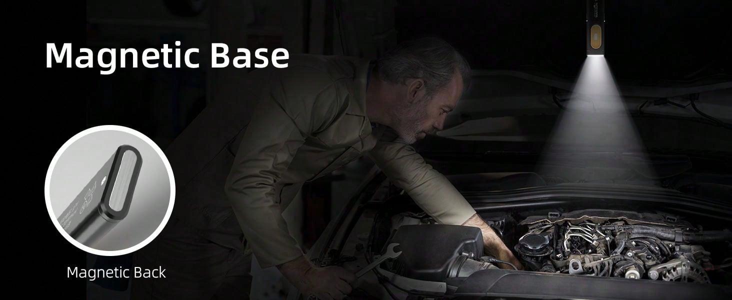 【Holiday Haul】 WARSUN T7 EDC Flashlight, Compact Multi-Mode Pocket LED Flashlight, USB-C Rechargeable, IPX4, Dual Material, Red/Blue Strobe